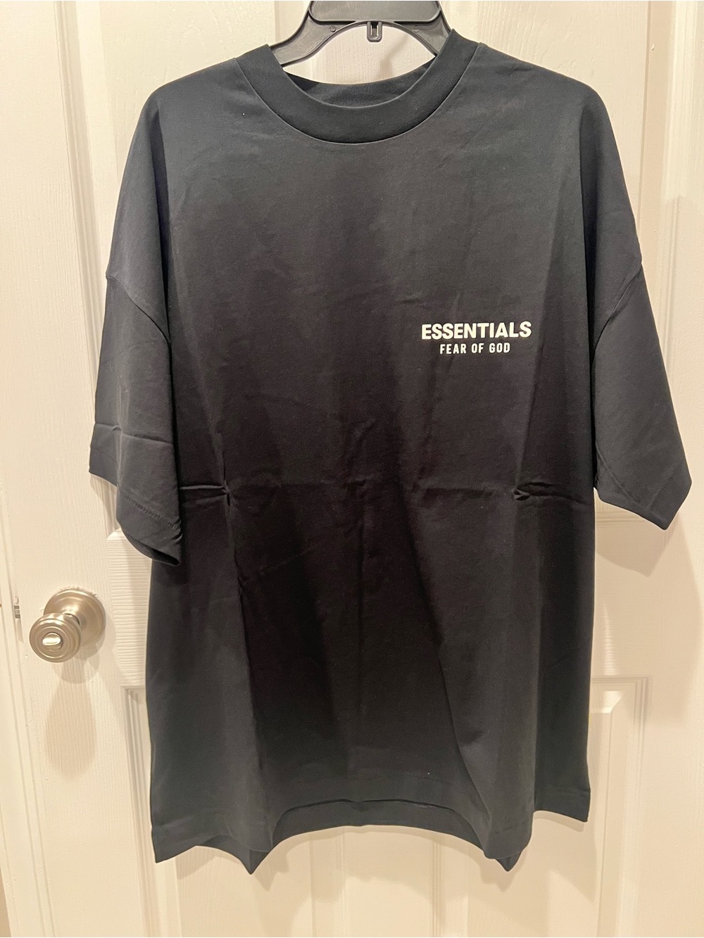 Fear of God Essentials Black Short Sleeve Logo Tee